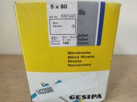 100x Gesipa popnagel 5x80mm Alu-Staal artnr. 6301223-1238794 (3)